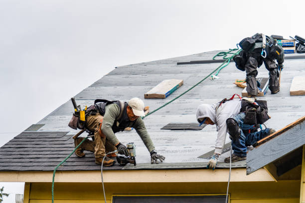 Professional Gutter Installation technician working in Cherryville, NC